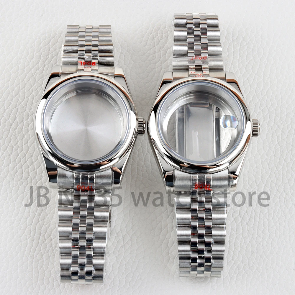 

36mm/39mm Watch Case 20mm Jubilee Watch Strap Set for Datejust Seiko NH35 NH36 Movement 28.5mm Dial Solid 316L Stainless Steel