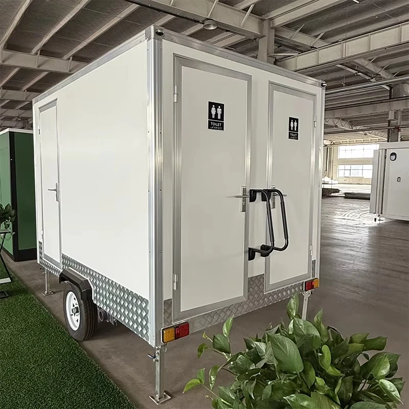Outdoor Temporary Sanitation Trailer Integrated Toilet & Hand Wash Customized for Rural Outdoor Festival Activities