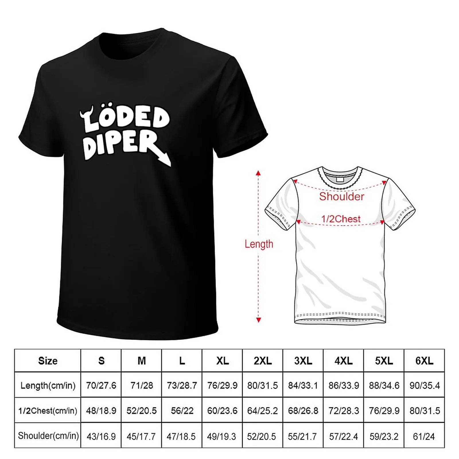 Loded Diper T-Shirt Anti-Perspiration Workout Top