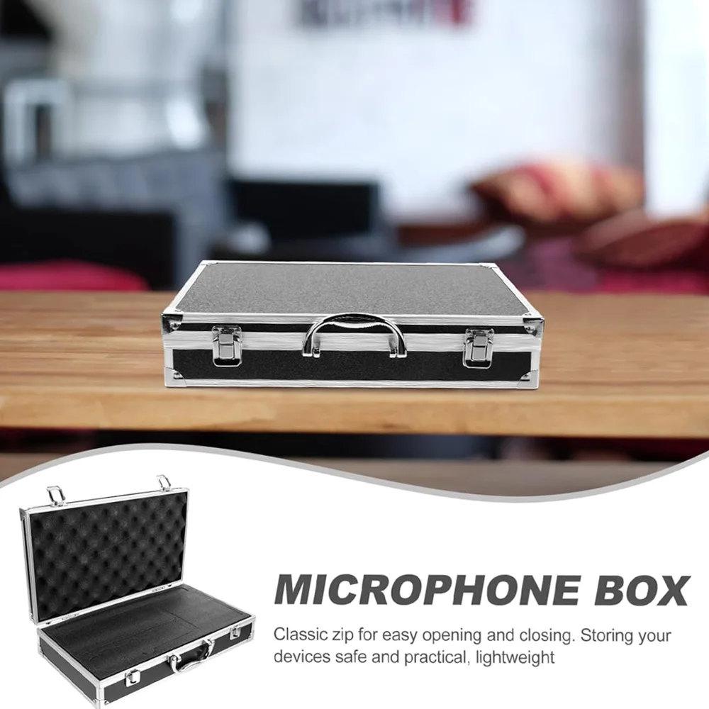 صندوق أدوات متين من الألومنيوم مع أقفال أمان وإسفنجة داخلية واقية خارجية مقاومة للصدمات لتخزين معدات الأدوات #1