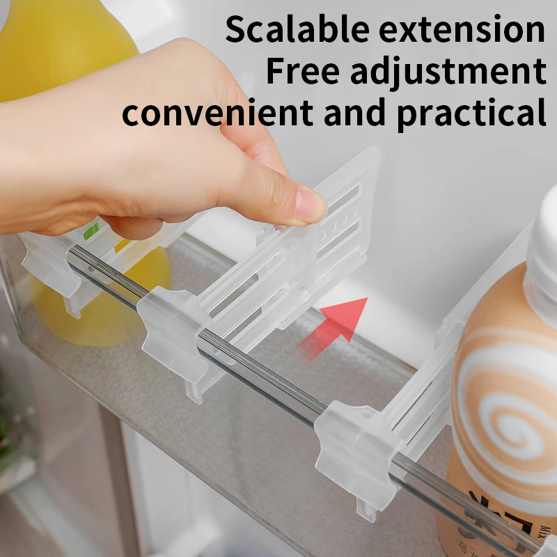 Household Refrigerator Side Door Retractable Partition Board, Miscellaneous Classification And Storage, Free Partition Clip