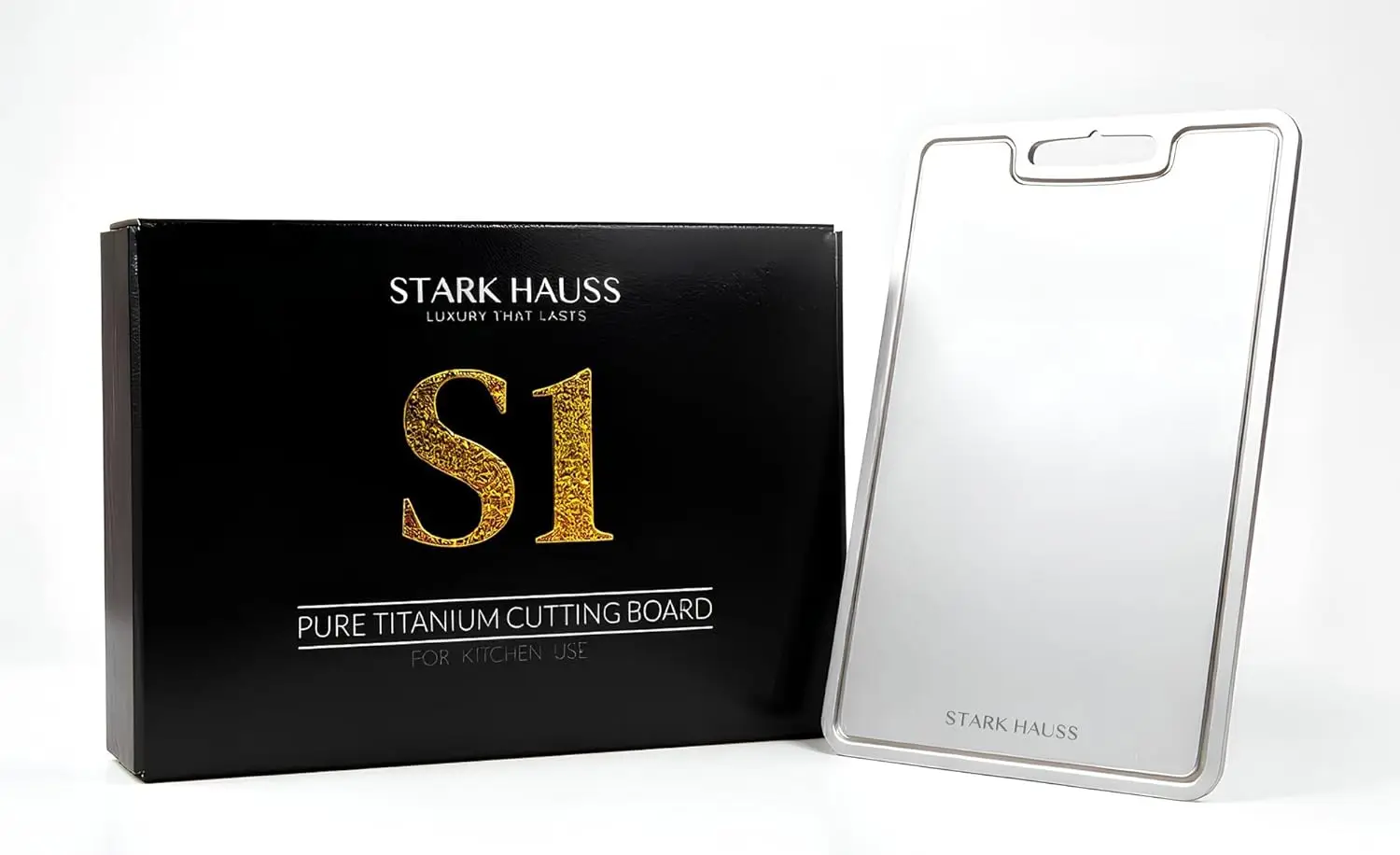 

Titanium Cutting Board 15x10, Dishwasher Safe, Non Toxic Non Plastic, Juice Groove, Large Cutting Board for Meat Fish Ve