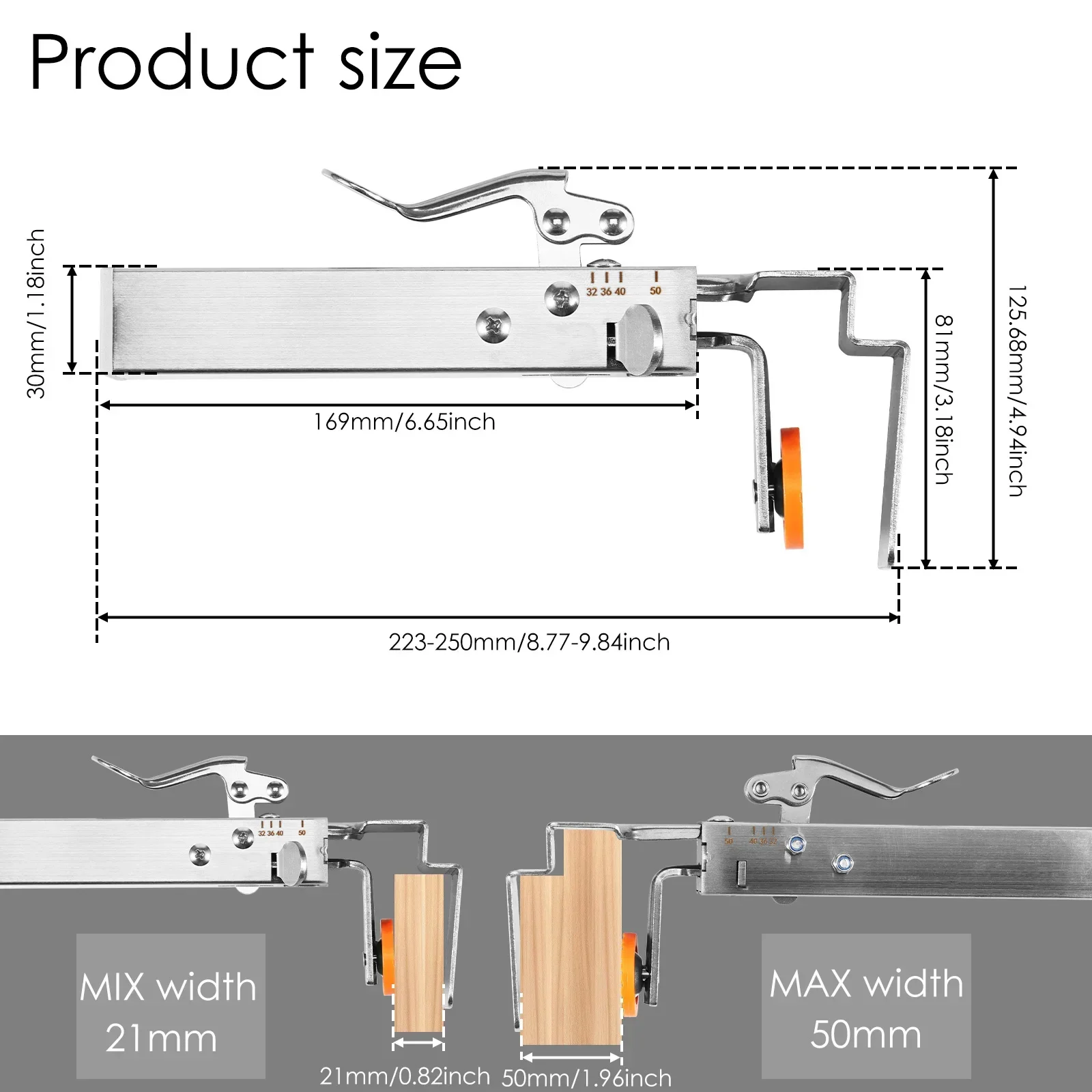 Зажимы для крепления ящиков Регулируемые зажимы для передней установки ящика из нержавеющей стали Универсальные зажимы для установки шкафа с