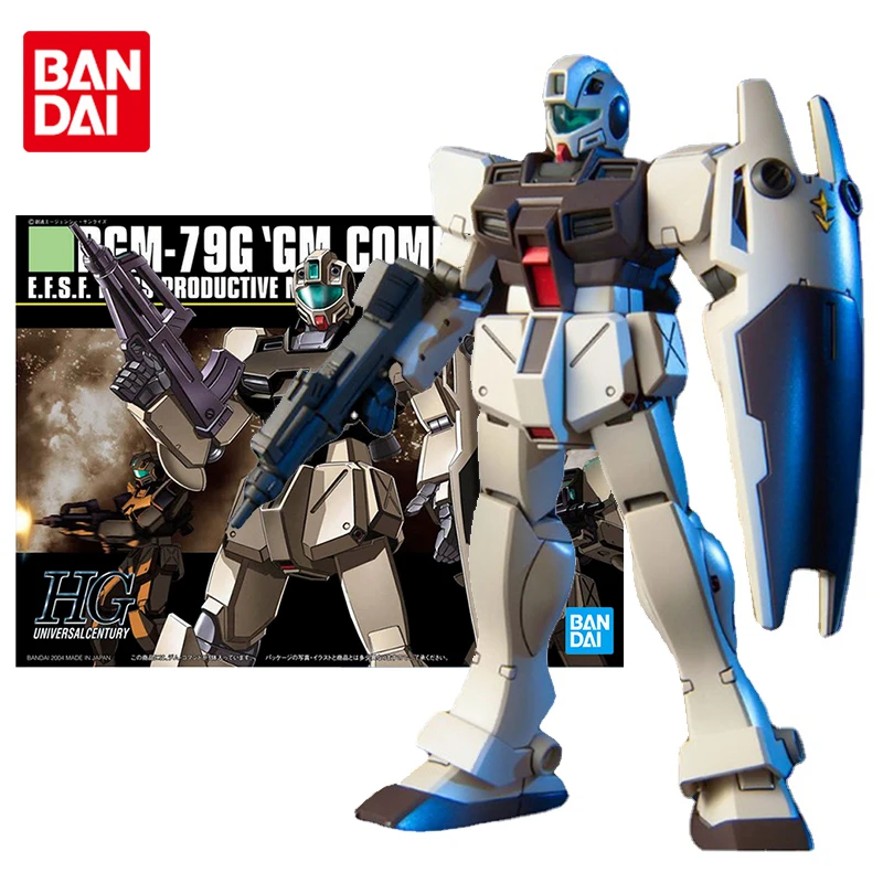 

Bandai Genuine Gundam Model Kit Anime Figure HG 1/144 RGM-79G GM Command Collection Gunpla Anime Action Figure Toys for Children