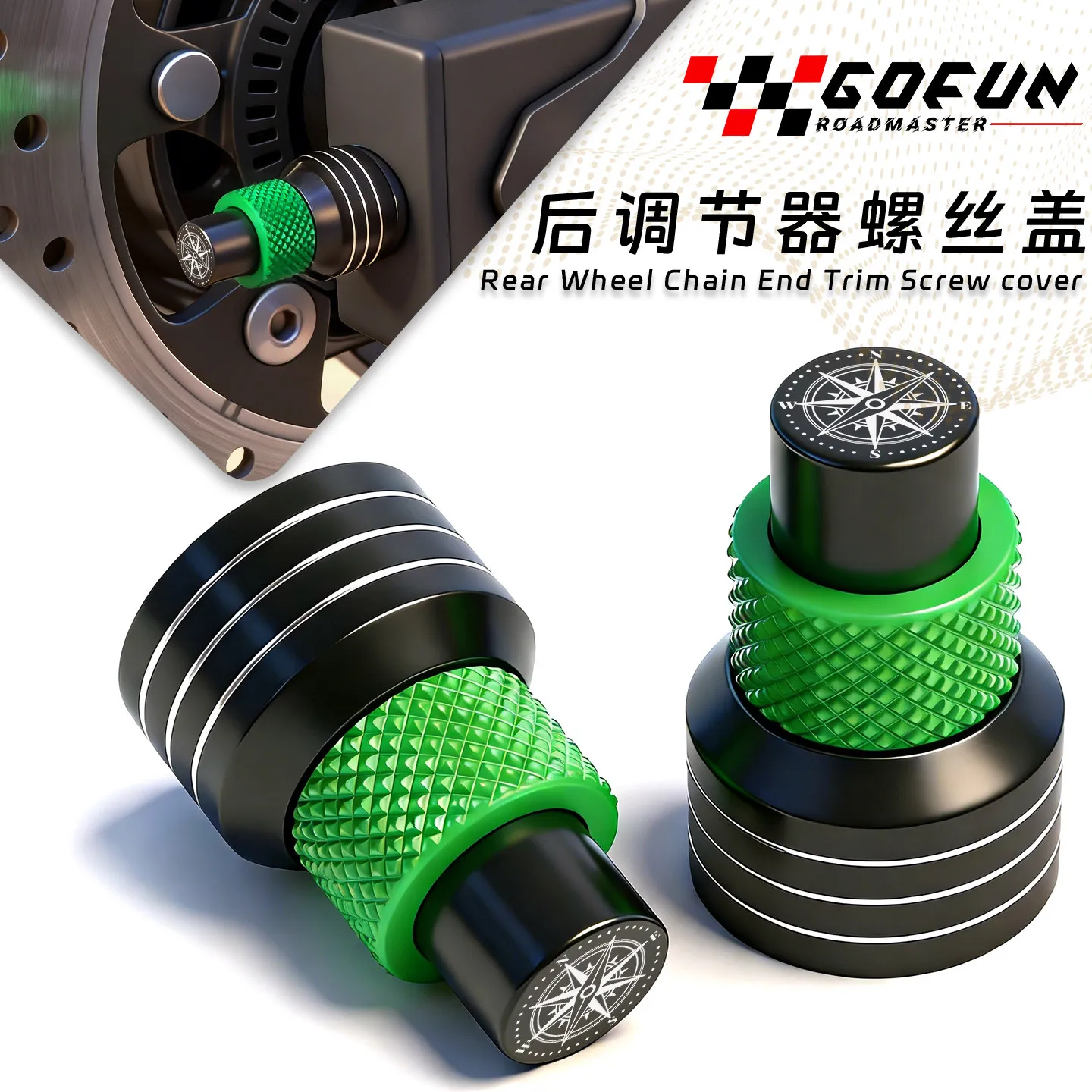 Für Kawasaki Z400 Z500 Z650 Z750 Z800 Motorrad CNC Zubehör Hinterrad Kettenendversteller Zier-Schraubenabdeckung Z 400 Z 500 650