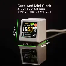 GeekMagic Super Cool Mini WiFi Desktop Weather Digital Clock Station with IPS LCD Screen Gadget for Decoration