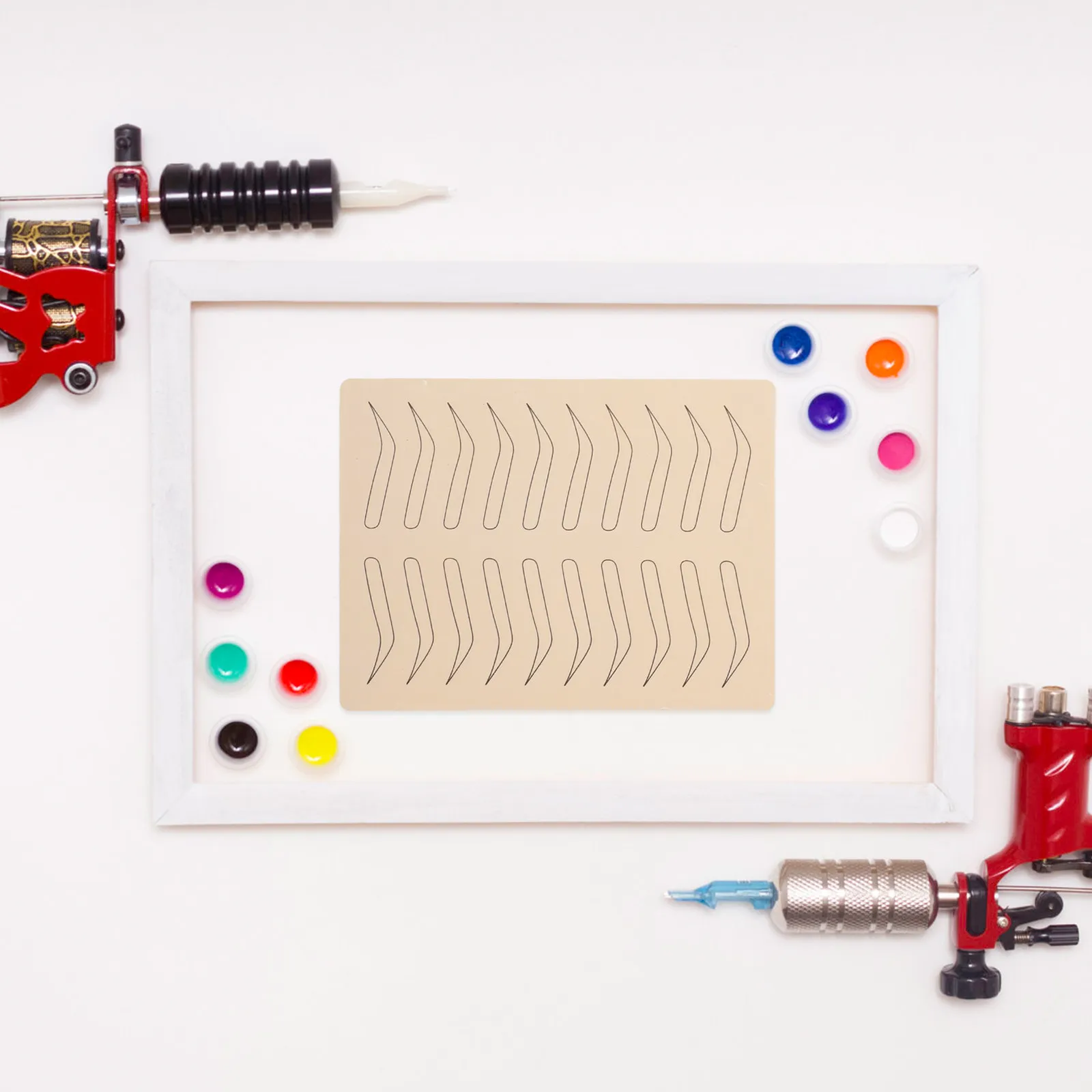 

4pcs Practice Skin For Tattooing Eyebrow Training Flexible Simulation Material Art Supplies Tools Kit Practice