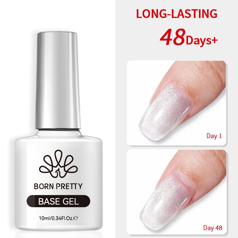BORN PRETTY 10ml Super Base Gel 2 in 1 Ultra-sticky Base Gel Nail Polish Nail Tips Gel for Extension Nails Varnis Semi-permanent
