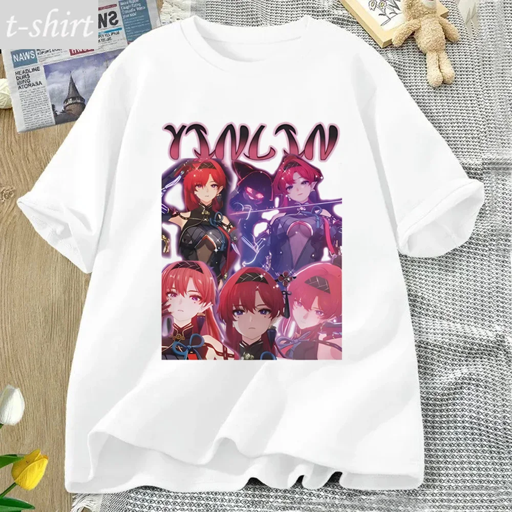 Wuthering Waves Graphic Women T-shirts Anime Comic Short Sleeve Tee Shirt Female Fashion 2024 Game Print Woman Clothes Y2k Tops