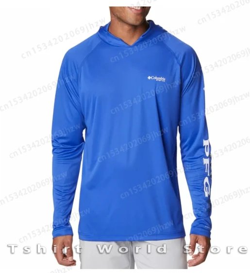 كولومبيا Pfg مقنعين قميص الصيد في الهواء الطلق الأشعة فوق البنفسجية حماية ملابس الصيد الرجال أداء الشمس حماية الصيد هوديي القمم #5