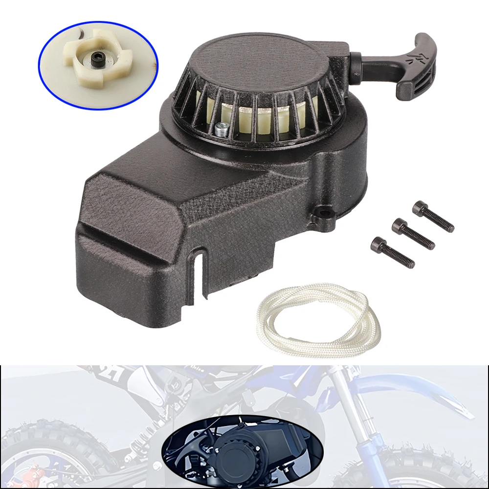

Alloy Pull Start Recoil Starter with Screws for 2 Stroke 47cc 49cc Pocket Coolster SSR SX50 Mini Dirt Bike Moto Quad ATV