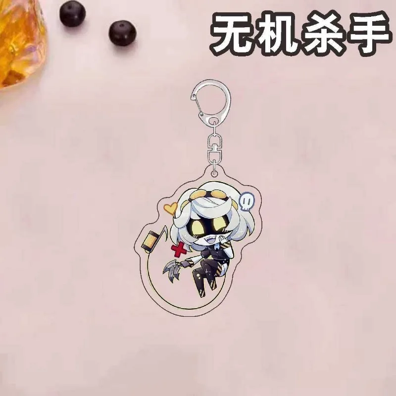 Anime KeyChain Women Murder Drones Key Chain for Men Uzi Doorman Key Ring N Acrylic Car Keyring V Pendant Cosplay Girls Gift