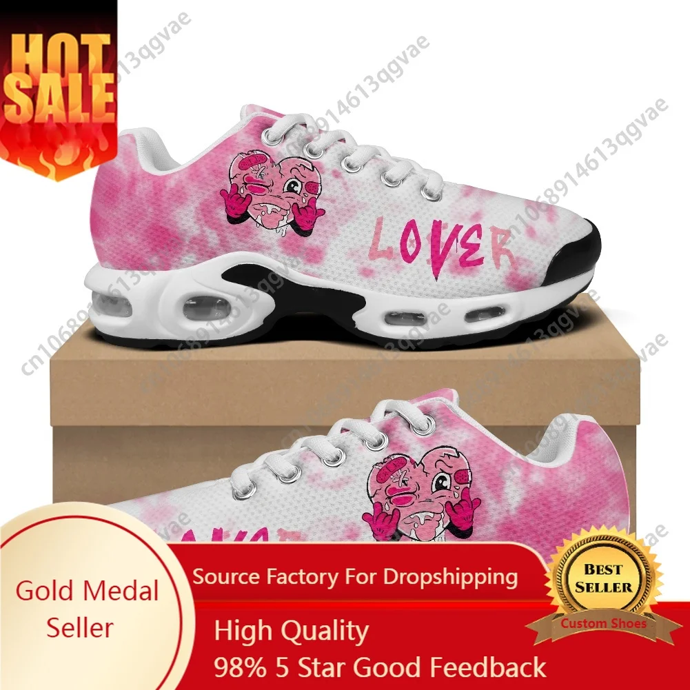 

Pink Loser Lover Pink Drip Heart Air Cushion Sneakers Mens Womens Teenager Sports Shoes High Quality Custom Made Mesh Sneaker