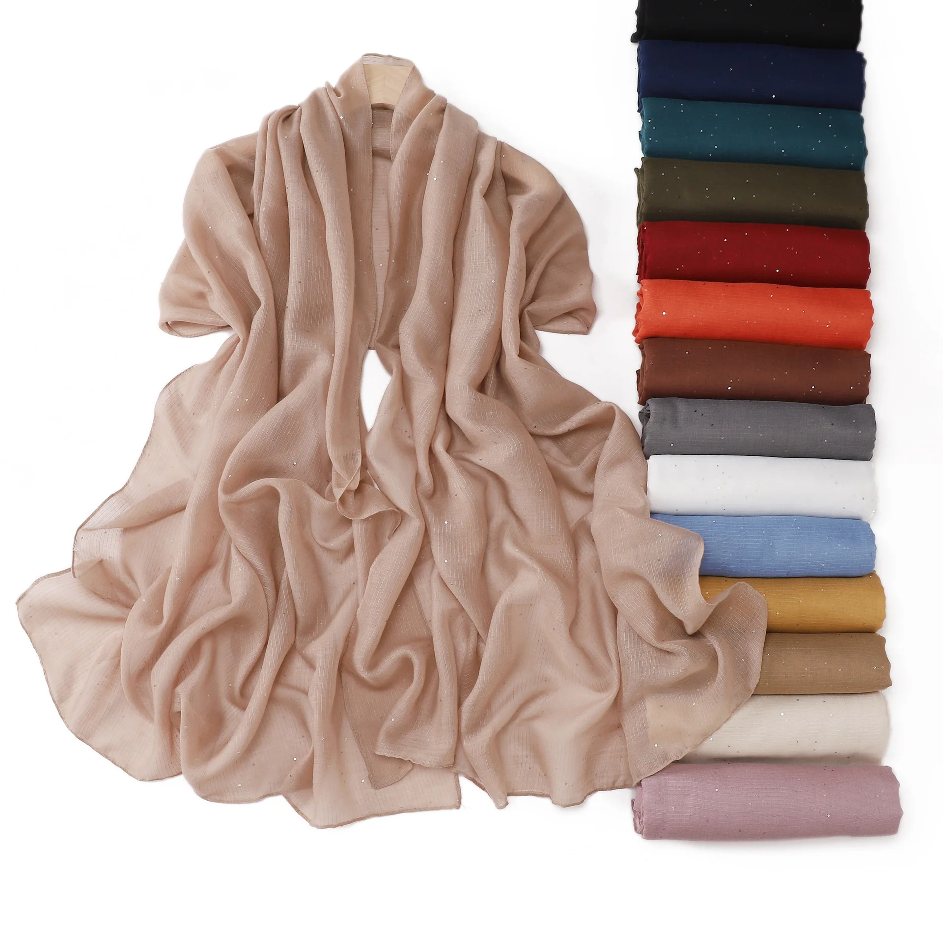 

Новый блестящий шарф-хиджаб из искусственного шелка для женщин, мусульманские хиджабы, шали, хлопково-льняная повязка на голову, модные длинные накидки, женские исламские шарфы-тюрбаны