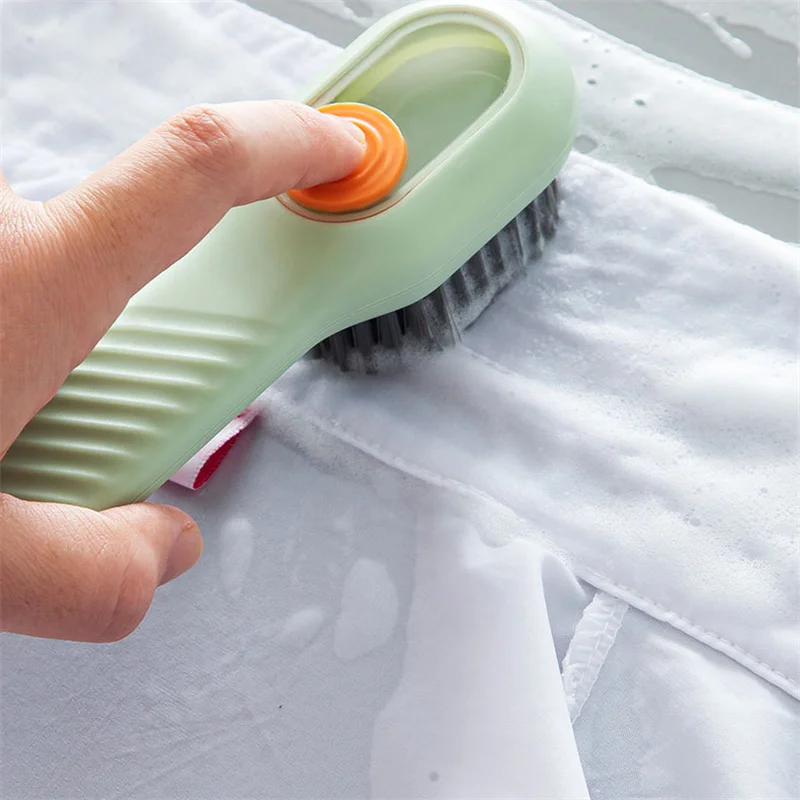 Cleaning Brush Soft Bristled Liquid Shoe Brush Long Handle Brush Clothes Brush Shoe Clothing Board Brush Household Cleaning Tool