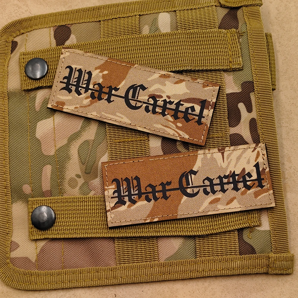 War Cartel Reflective IR Patches Laser-cutting Night Recognition Tactical Patches With Hook&Loop Backing For Jacket Shoulder