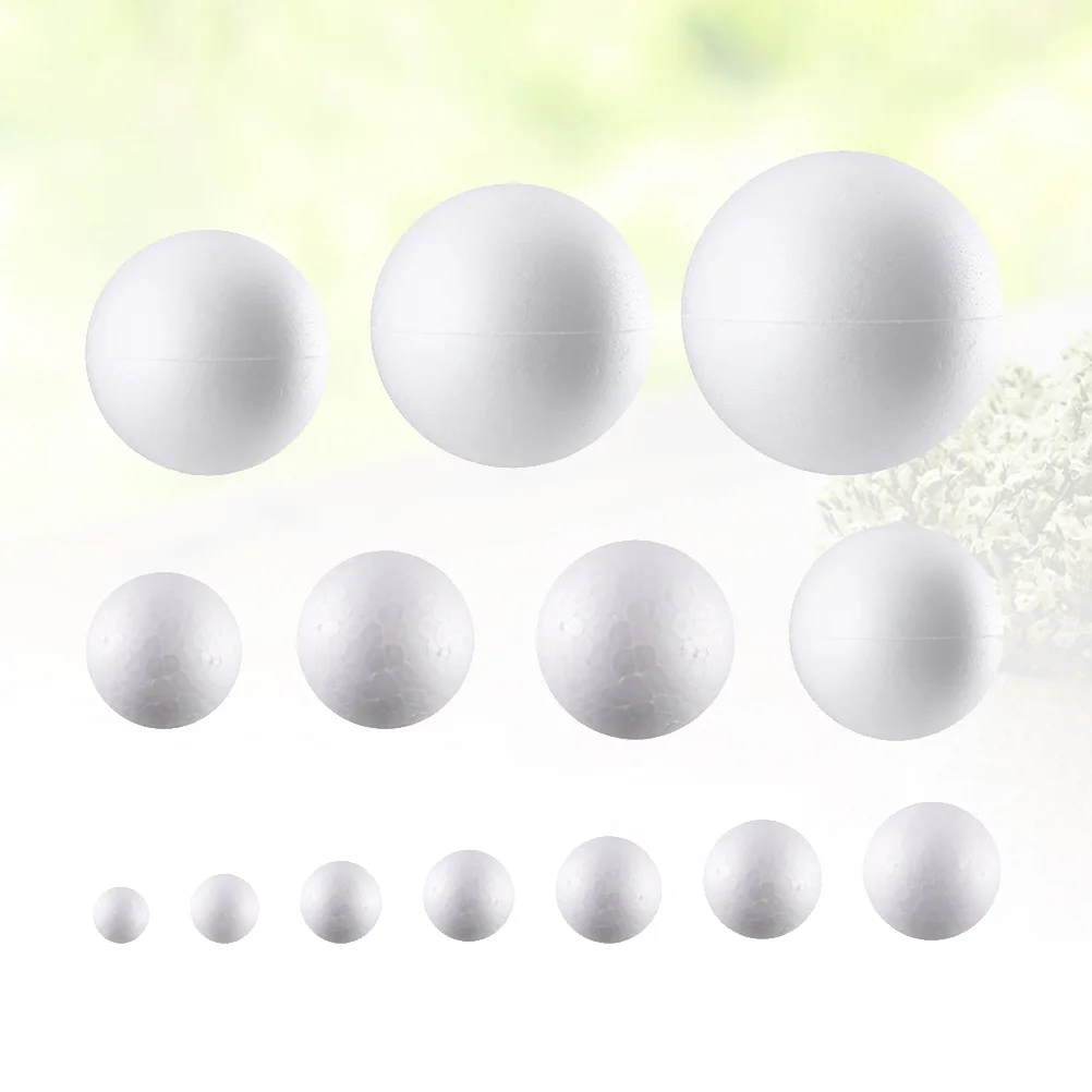 15 Pcs Foam Balls Crafts Christmas for Kids Inflatable Decorations Children White Model Kits