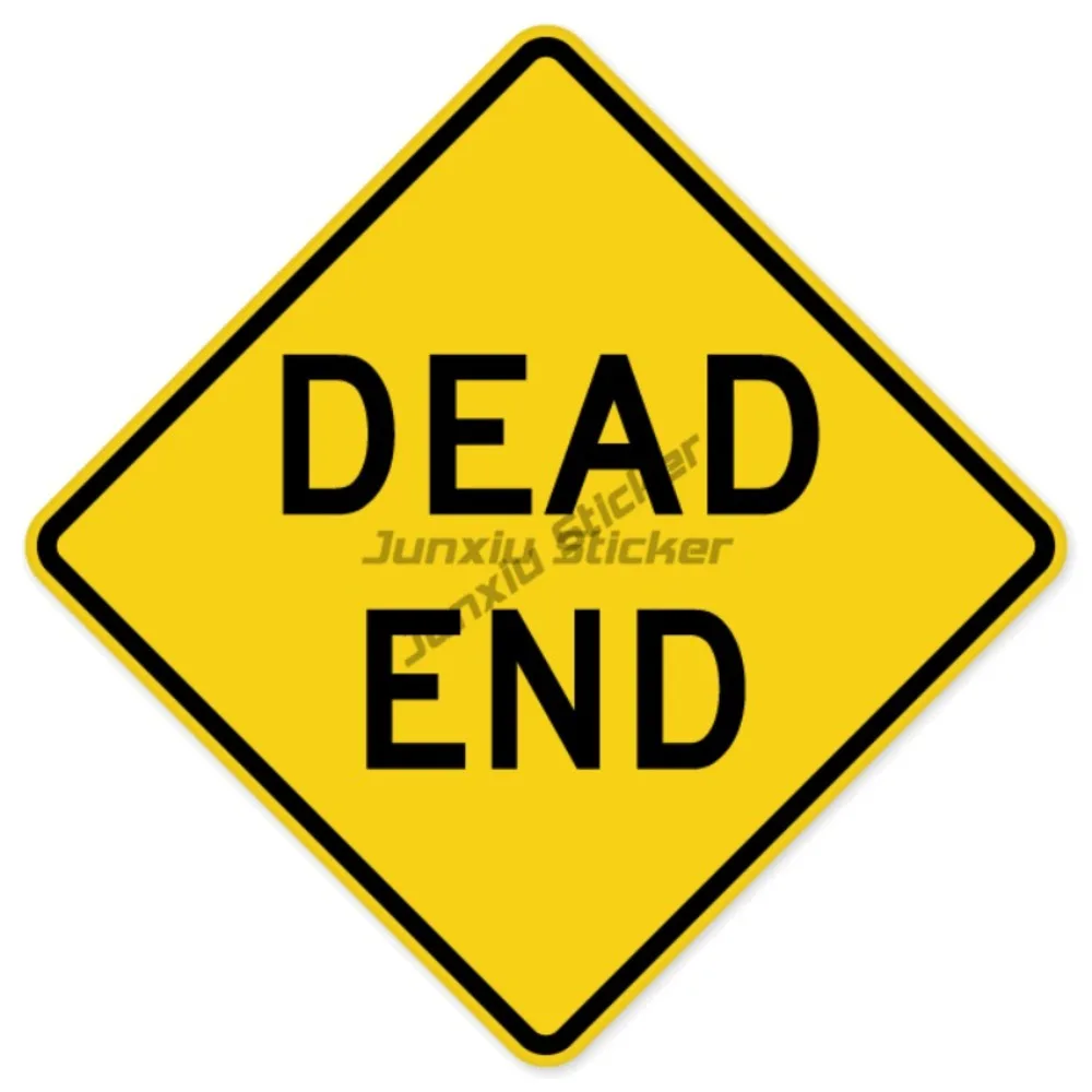 

Dead End Road Sign Room Decor Bumper Sticker Decoration Accessory Custom Pictures Waterproof Decals