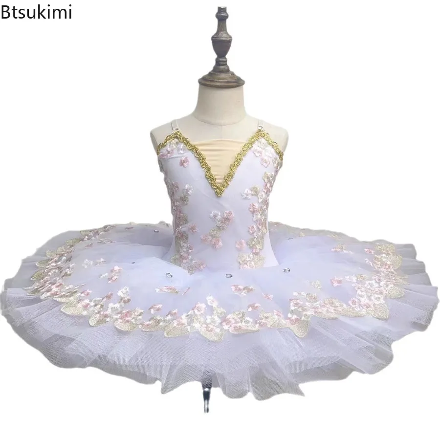 Kids Girls Ballet Dress Ballet Costume Professional Little Swan Adult and Children's Swan Lake Stage Dress Stage & Dance Wear