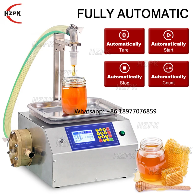 2026 Semi Automatic 20ml To 5000ml Control Honey Oil Paste High Viscosity Gear Pump Liquid Weighing And Filling Machine
