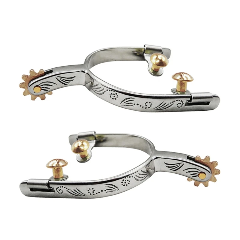 Бронзовые шпоры для лошадей в стиле вестерн с немецким акцентом, ретро-экипировка для наездников для любителей верховой езды