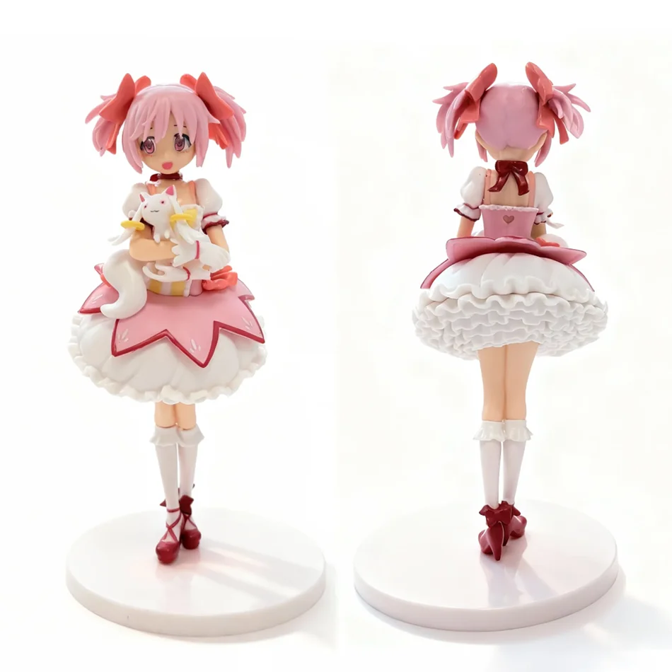 18 cm große Puella Magi Madoka Magica Madoka Kaname PVC-Actionfigur – Desktop-Dekoration, Sammlerspielzeug für Fans