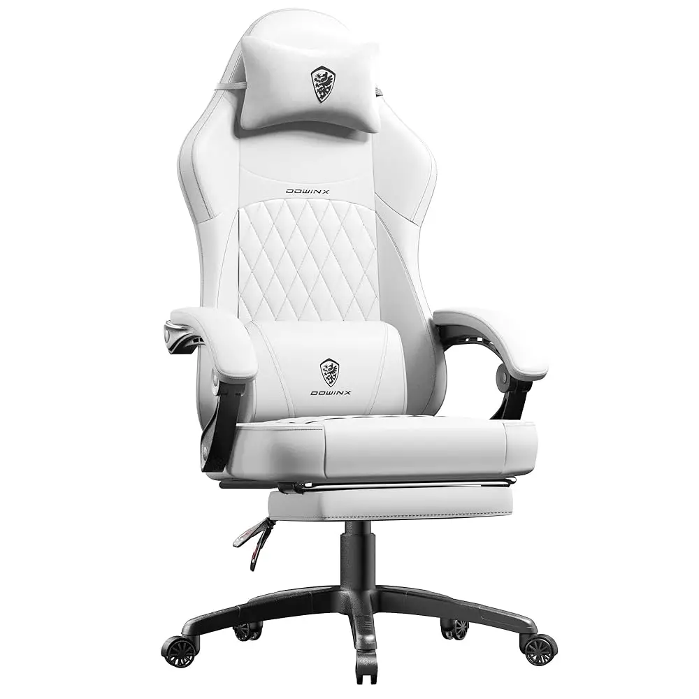 

Gaming Chair With Pocket Spring Cushion, Ergonomic Computer Chair With Massage Lumbar And Footrest For Adults, High Ba Game