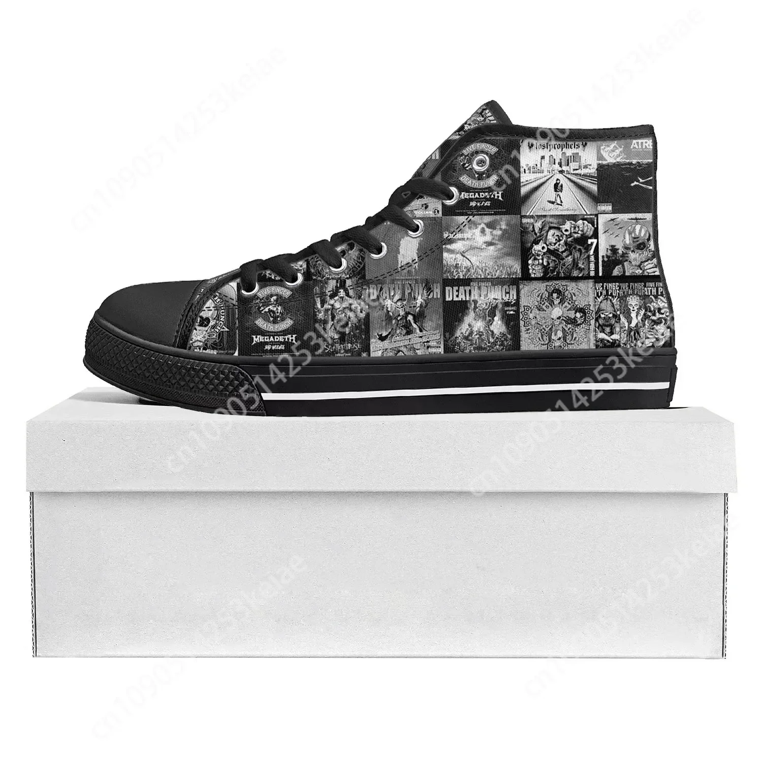 Five Finger Death Punch Pop High Top High Quality Sneakers Mens Womens Teenager Canvas Sneaker Casual Couple Shoes Custom Shoe