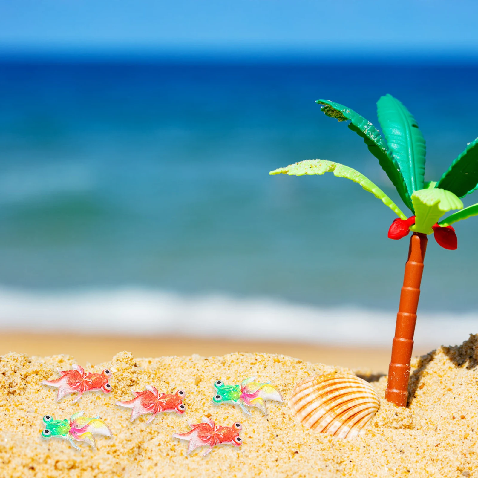 

20 шт., мини-статуи из смолы с золотыми рыбками, реалистичные мини-рыбки для кукольного домика, аквариума, сказочный сад, микропейзаж, украшение