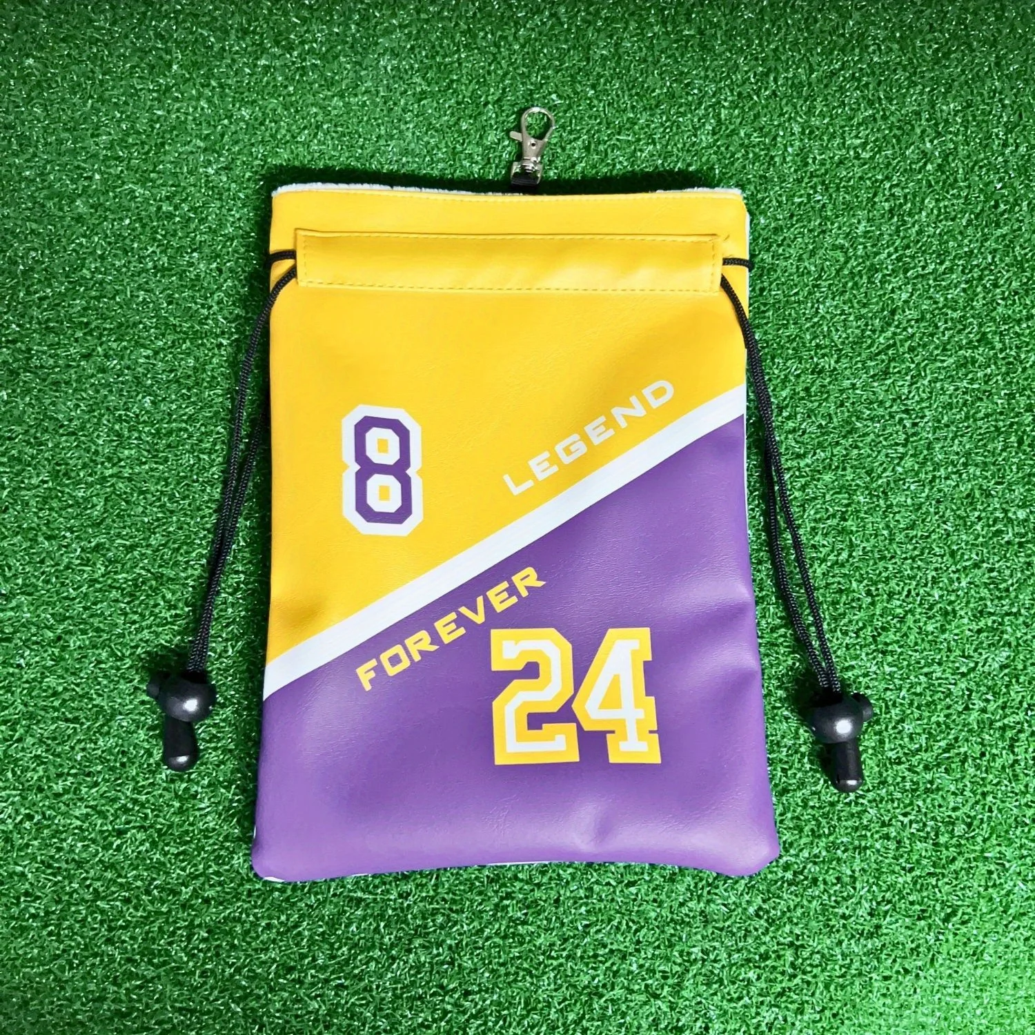 مضحك جولف الأشياء الثمينة الحقيبة رقم 24 نمط بو الجلود جولف المحملة الحقيبة مع الرباط إغلاق كرة جولف المحملة حقيبة يد إكسسوارات الغولف