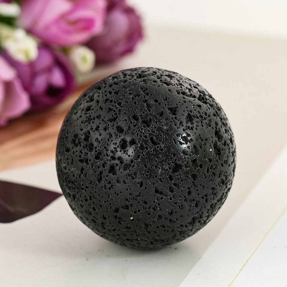 

Natural Volcanic Stone Ball Tabletop Ornament Desk Decoration Home Collecting Craft Stones Hogar Y Decoracion Moderno