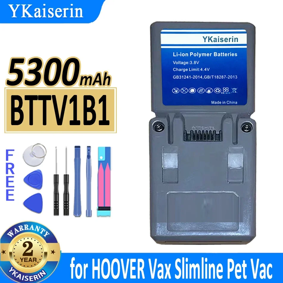 

5300mAh YKaiserin Battery BTTV1B1 for HOOVER Vax Slimline Pet Vac New Handheld vacuum cleaner Bateria