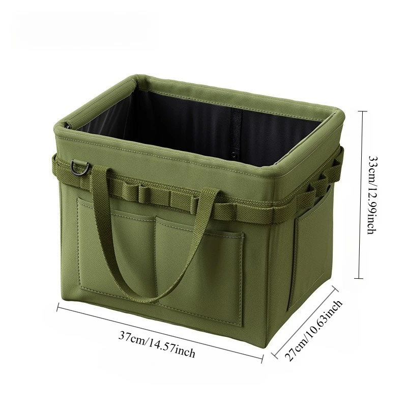Portable Tool Bag Multi-Pocket Storage Organizer Heavy Duty Oxford Cloth Tool Box for Camping Outdoor Maintenance