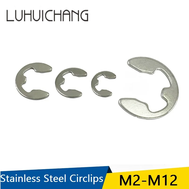 

M3 M4 M5 M6 M7 M8 Washers Stainless Steel Circlip Sack Retainer Ring E-type Buckle-shaped Split Washers Circlips Retaining Shaft