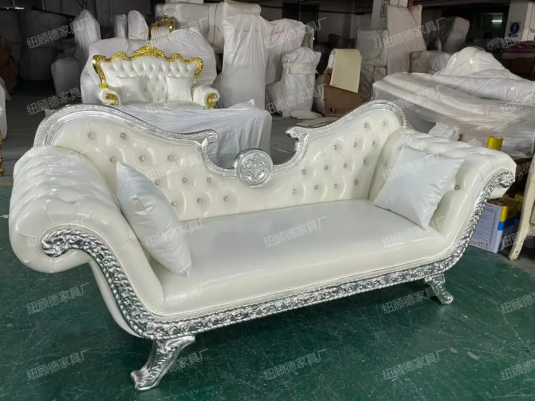DSA recliner solid wood princess rose sofa chair sofa bedroom light luxury leisure recliner home living room