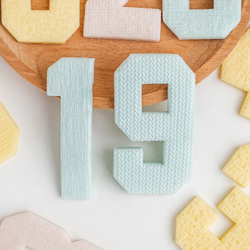Number One to Nine Cookie Cutters Birthday Cake Decoration Molds Fondant Biscuit Plastic Moulds DIY Baking Tools
