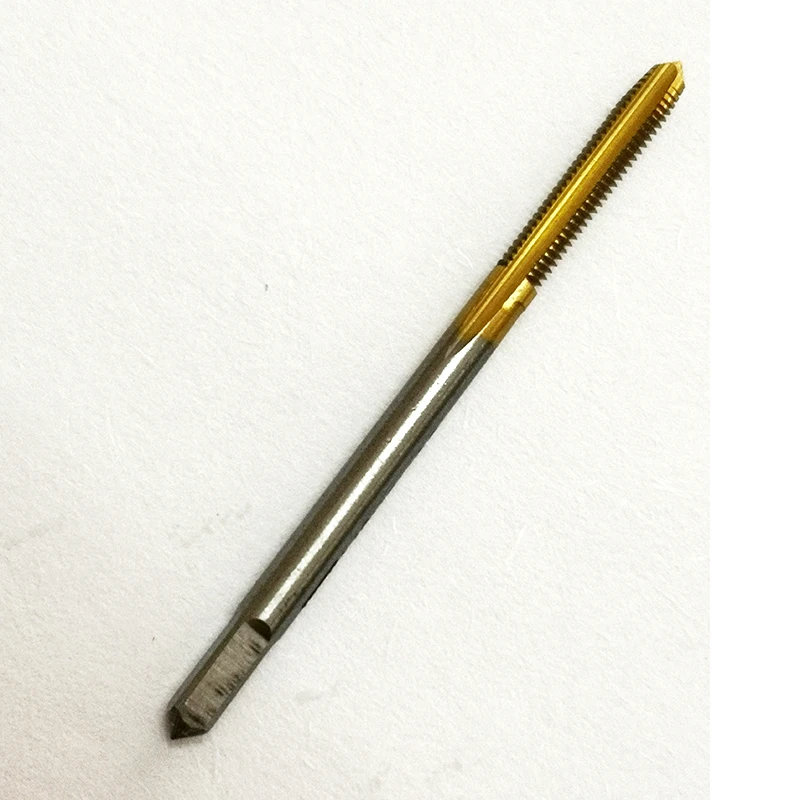 2mm Titanium coati  Spiral Point Tap Straight Flute Metric Machine Screw Taps  Thread  Machine Threading Cutting Hand Tools
