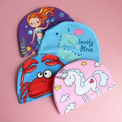 Kids Swimming Cap Lovely Cartoon Bathing Hat Elastic Water Sports Caps Children Diving Surfing Turban Ear Protection Swim Hats