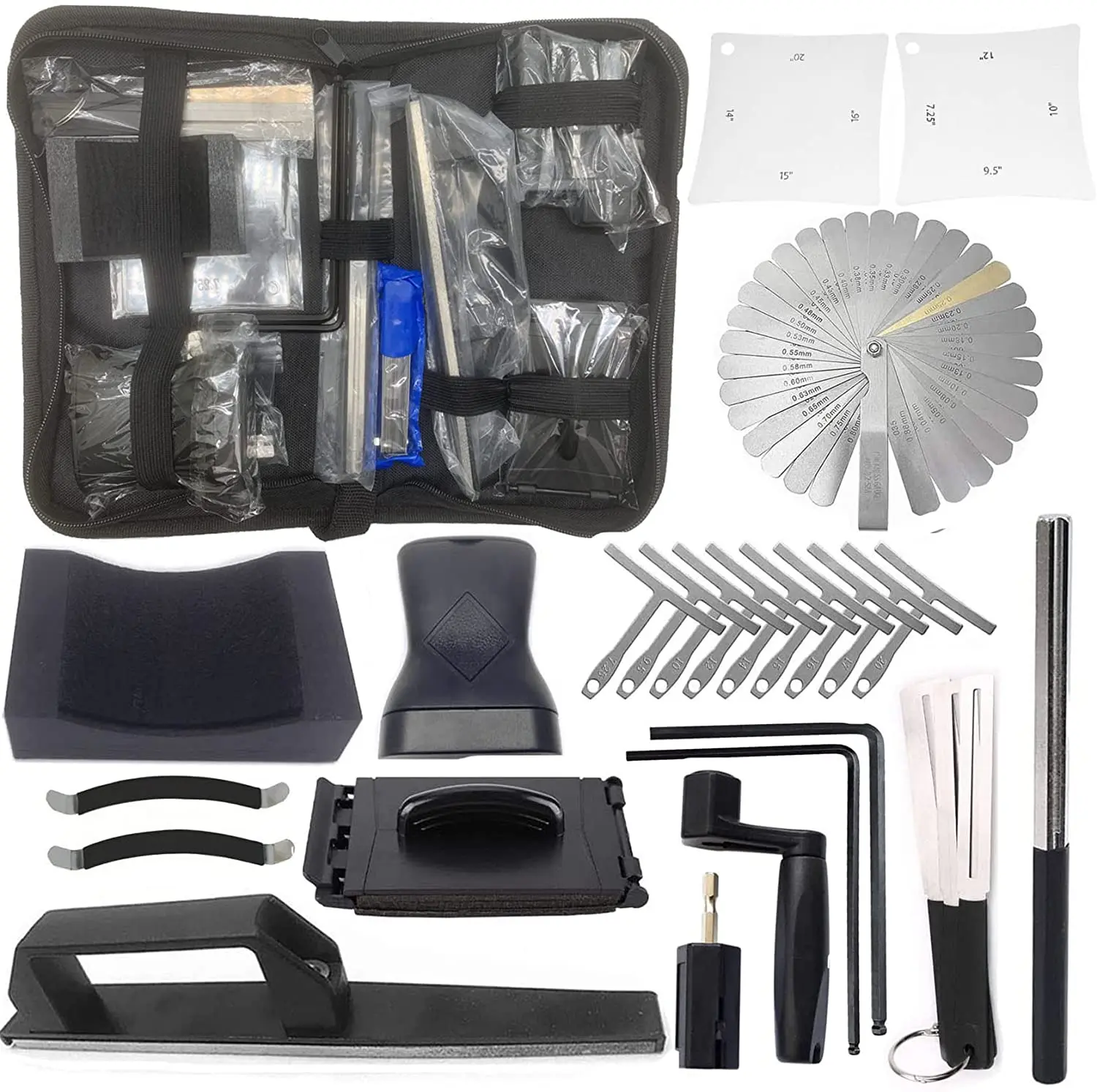 

Hooqu High Performance Professional Guitar Repair Tools Kit Setup Kit Cleaning Care For Acoustic Electric Guitar Ukulele Bass Ma