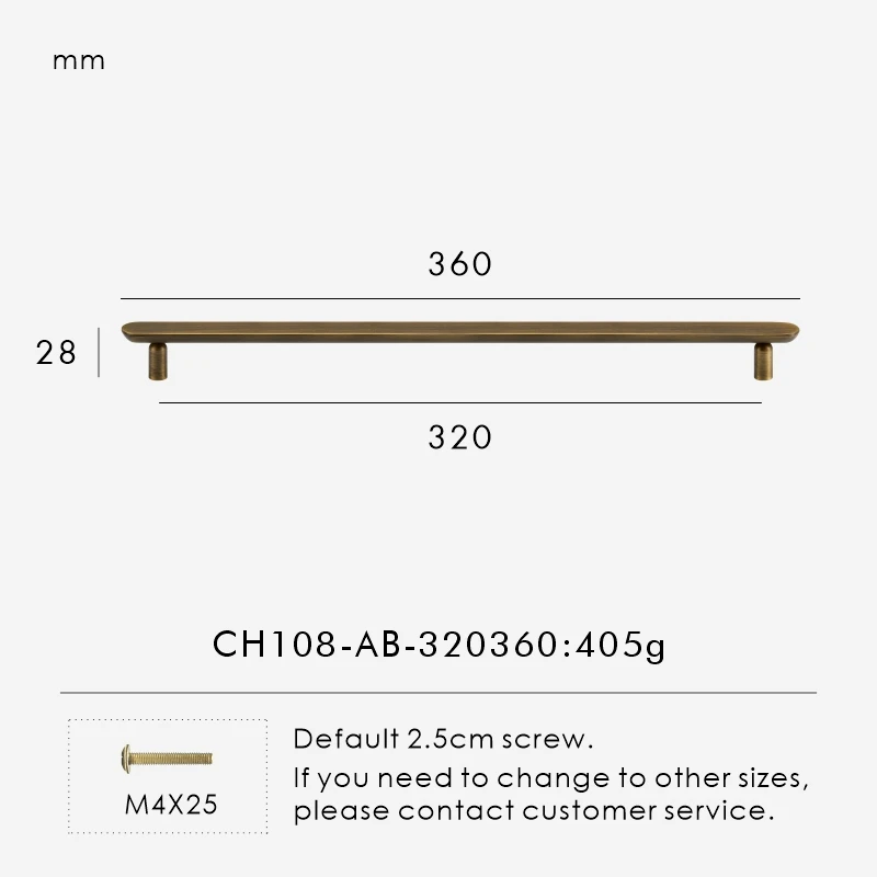 Nurlin massief messing effen minimalistisch Italiaans modern design kastladen T-bar handvat verlengde kledingkast kastdeur pull CH108