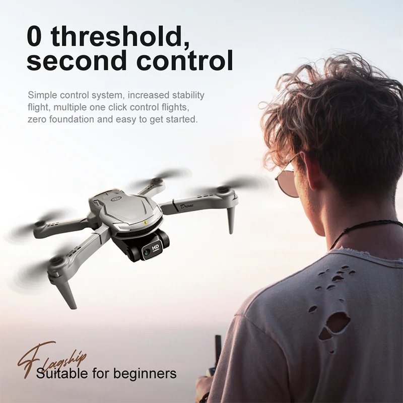 V88 FPV Dron Quadcopter With 4K HD Dual Camera And Intelligent Hover For Superior Aerial Photography Remote Control Aircraft Toy