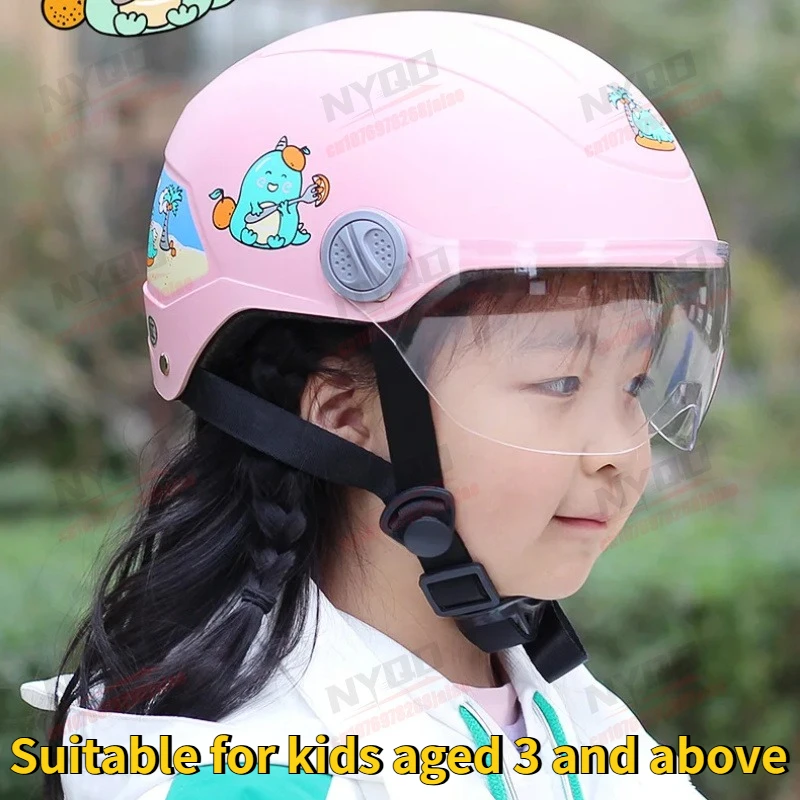 

Motorcycle Children's Safety Helmet Anti Fall and Wear-resistant Safety Protection Boys and Girls Summer Half Helmet All Seasons