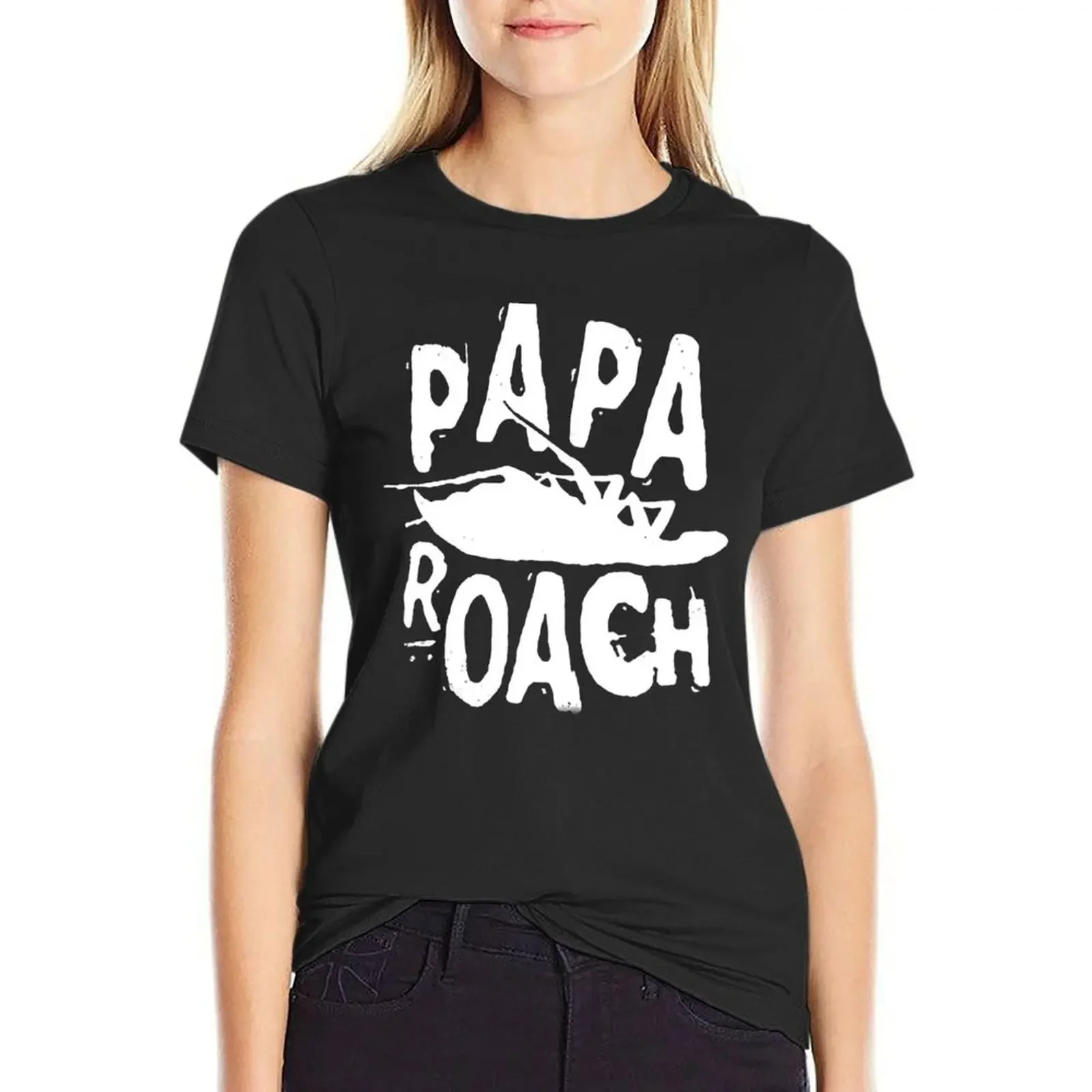 bess-trending1-papa roach T-Shirt vintage clothes anime clothes oversized cat shirts for Women