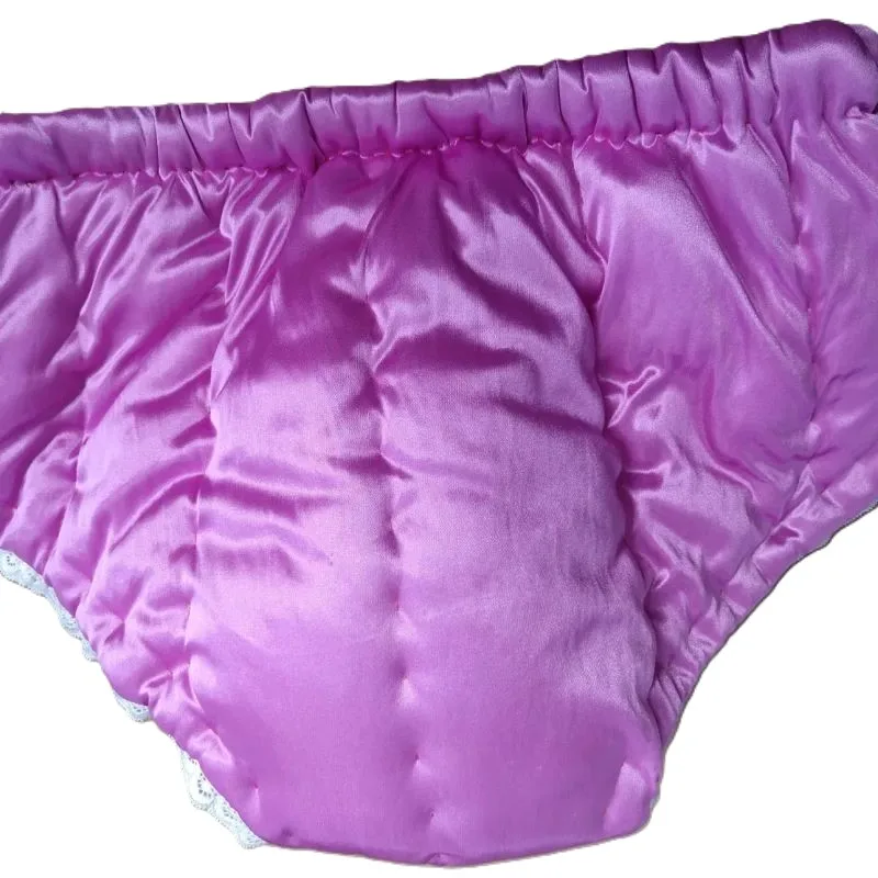 

Мужские фиолетовые глянцевые кружевные трусики, мягкие шелковистые на ощупь трусы с наполнителем скоб, хлопковое ледяное шелковое атласное нижнее белье, сексуальные трусы