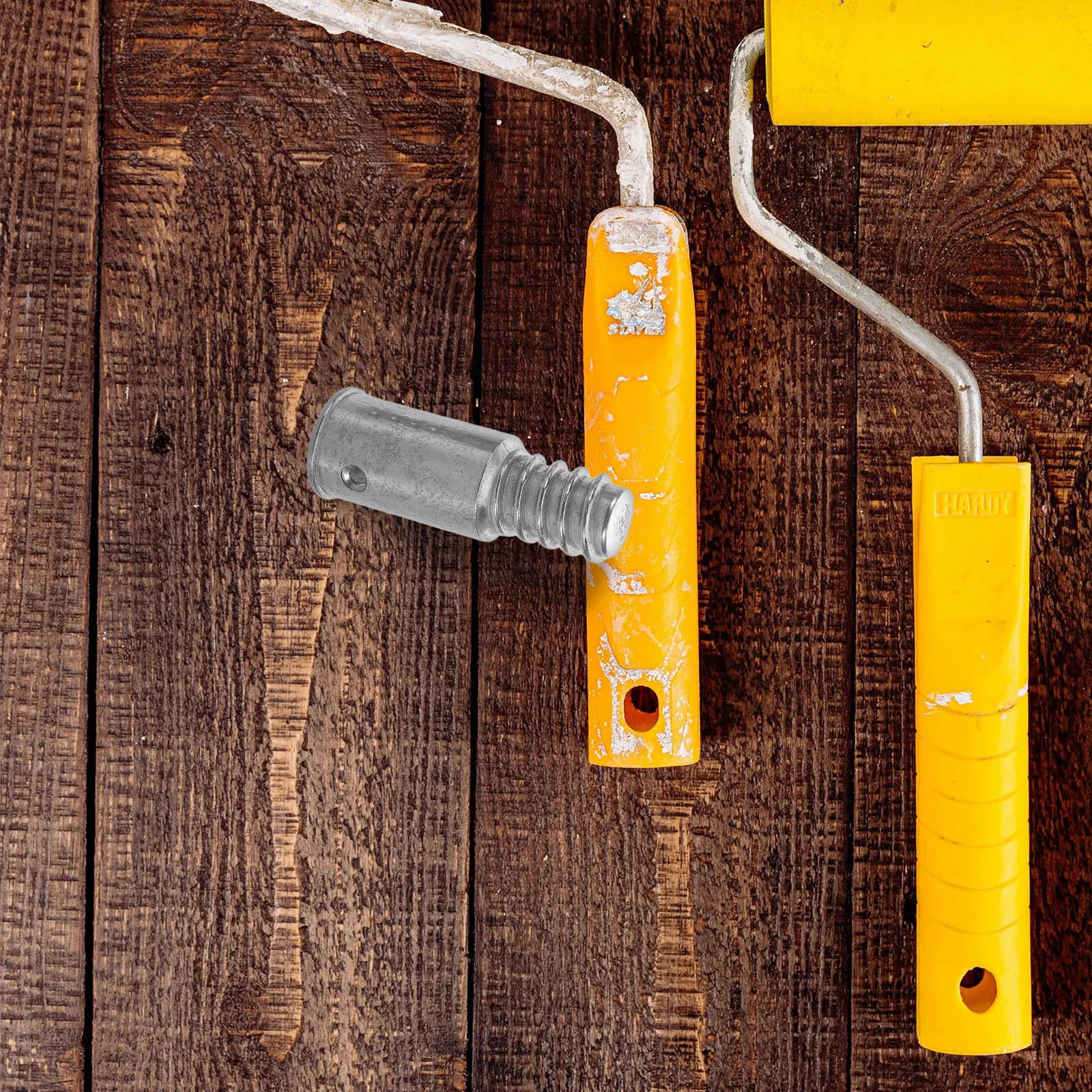 1 مجموعة سبائك الألومنيوم الخيوط مقبض موصل للنمط الأمريكي تمديد القطب إصلاح دفع مكنسة مقبض استبدال للخشب #4