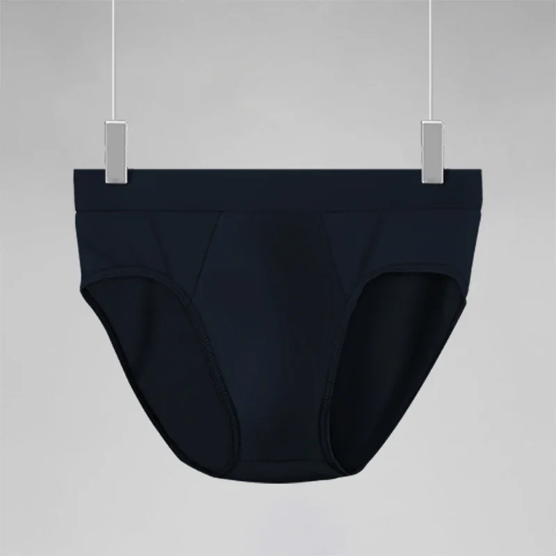 Men's Ice Silk U-pouch Triangle Briefs, antibacterial crotch, plus size, breathable for summer sports