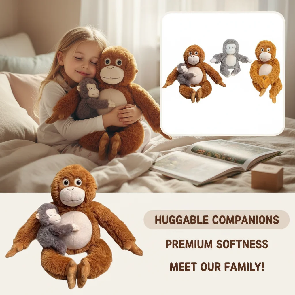 

Punch Monkey Plush Doll Cute Soft Stuffed Animals Toy Present Gift Room Decoration Fans Collect Holiday Birthday Gifts