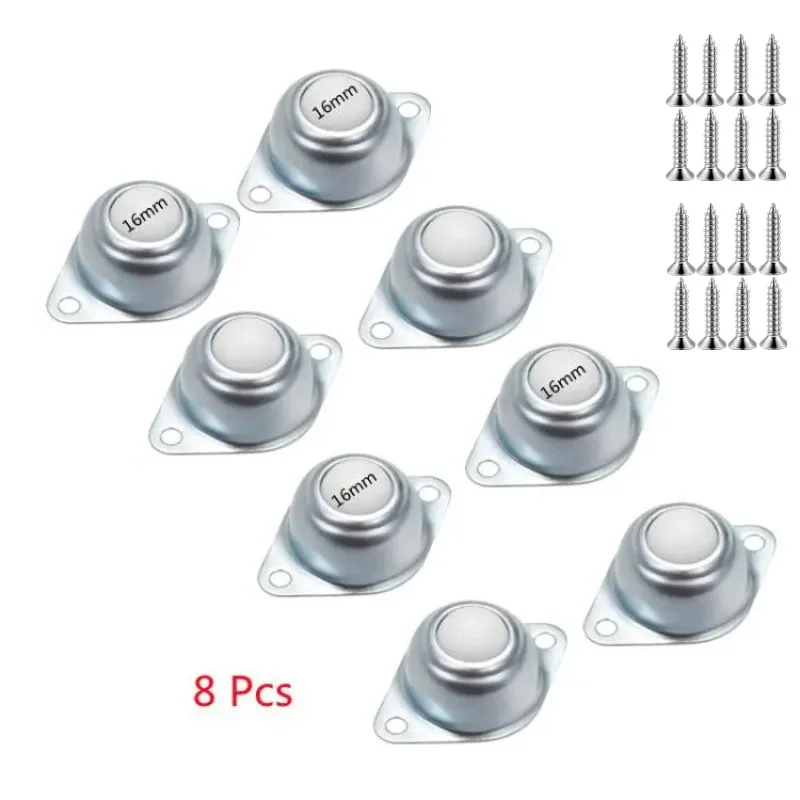 Bull Eye 나일론 범용 휠 패커 캐스터 컨베이어 볼 하프 롤러 유리, 나사 프리, 0.5 인치 또는 1 인치, 로트당 4-8 개