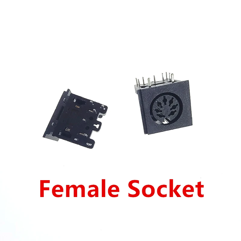 5PCS 3 4 5 6 7 8 13 Pin Mini DIN Female Socket Connector 4 5 6 8 Poles DIN Mini Jack PS2 Mini Circular Keyboard and Mouse Socket