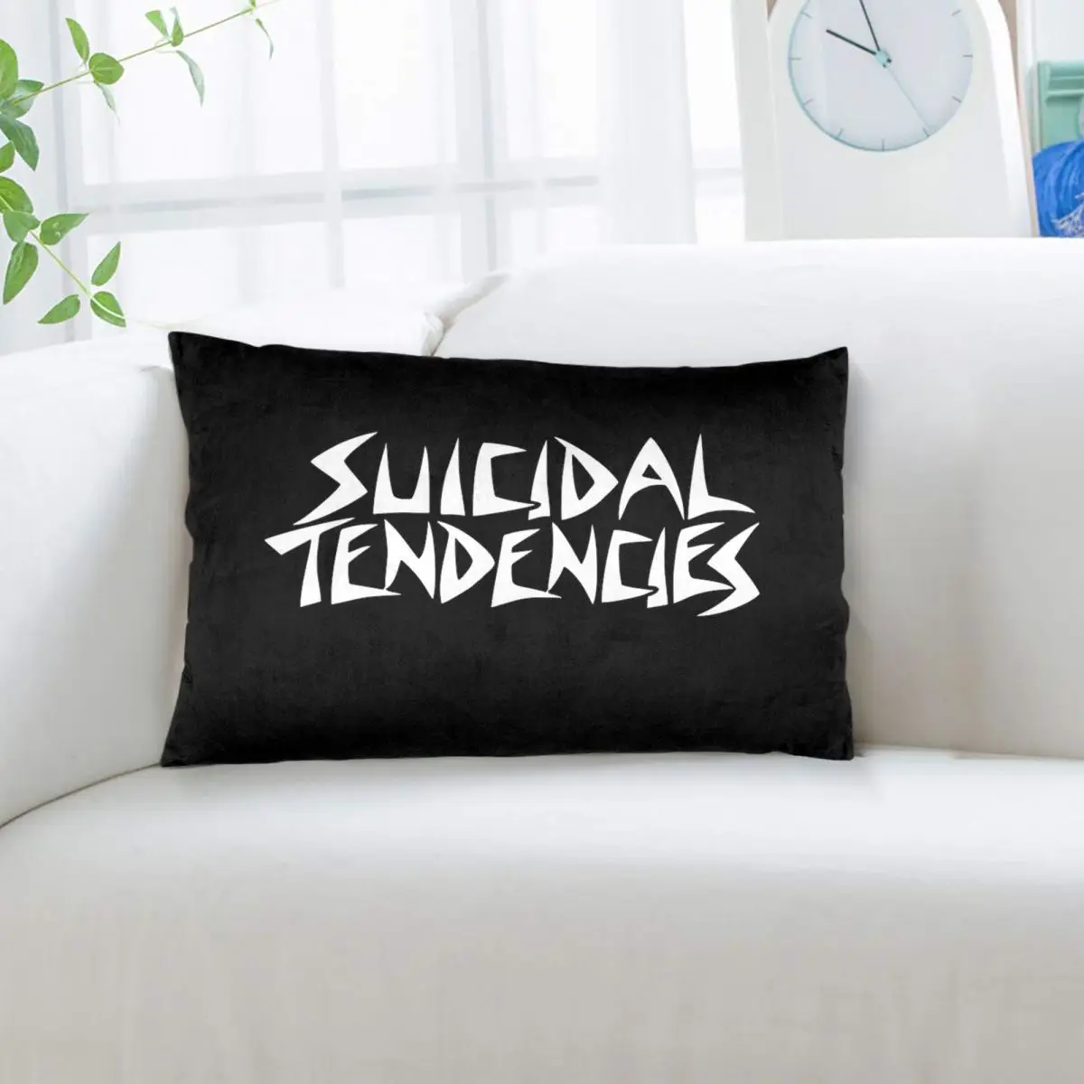 Rock Music Suicidal Tendencies Band Rectangle Pillowcase Cushion Cover Decor Bedroom Bed Home Comfort Throw Pillow
